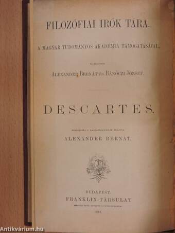 Descartes/Schopenhauer/Hume/Francziaország klasszikus filozófusai/A XIX. század pesszimizmusa