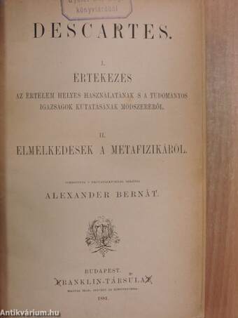 Descartes/Schopenhauer/Hume/Francziaország klasszikus filozófusai/A XIX. század pesszimizmusa