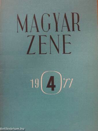 Magyar Zene 1977/4.