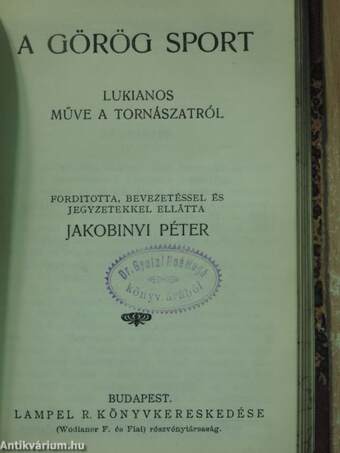 Három év Tibetben/Keleti uti képek/Az óriások világa/Olasz faluk és városok/A görög sport/A tengerfenék titkaiból/Az idegességről