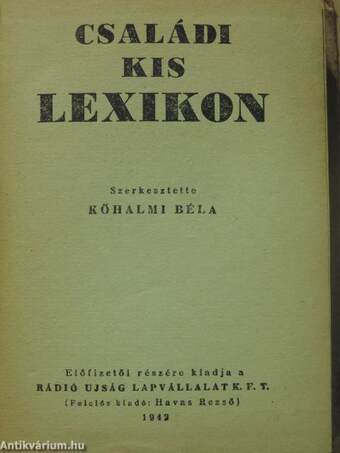 Családi kis lexikon 1942