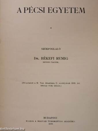 A Pécsi Egyetem/A Debreczeni Ev. Ref. Főiskola XVII. és XVIII. századi törvényei