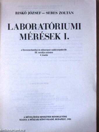 Laboratóriumi mérések I.