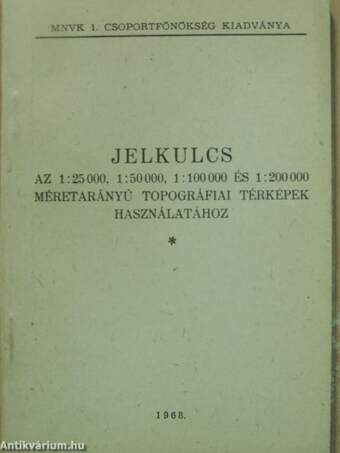 Jelkulcs az 1:25 000, 1:50 000, 1:100 000 és 1:200 000 méretarányú topográfiai térképek használatához