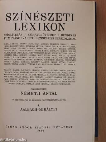 Színészeti lexikon I-II.