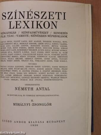 Színészeti lexikon I-II.