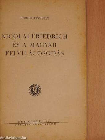 Nicolai Friedrich és a magyar felvilágosodás