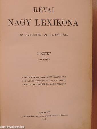 Révai nagy lexikona 1-19.