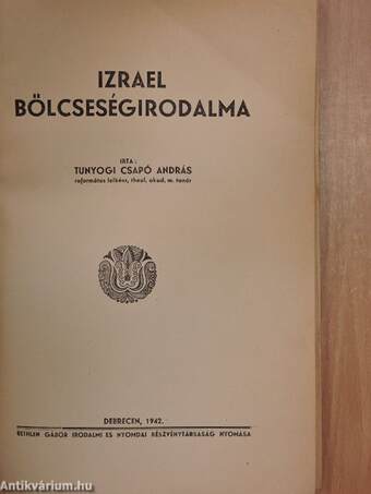 Izrael bölcseségirodalma