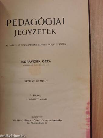 Pedagógiai jegyzetek