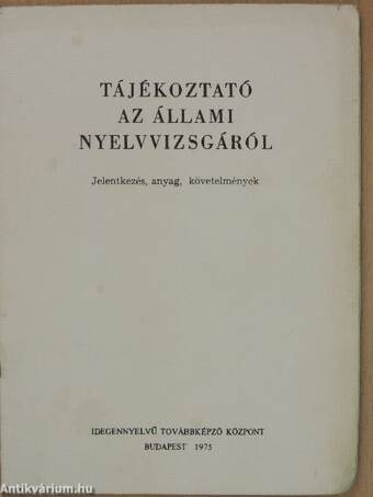 Tájékoztató az állami nyelvvizsgáról