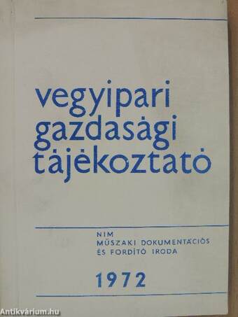 Vegyipari Gazdasági Tájékoztató 1972/4.