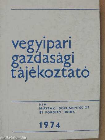 Vegyipari Gazdasági Tájékoztató 1974/6.