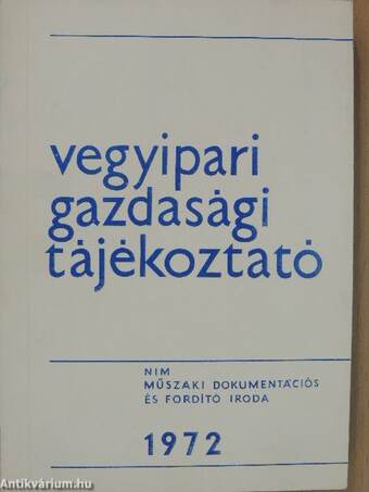 Vegyipari Gazdasági Tájékoztató 1972/5.