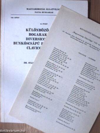 Különböző csápú bogarak VI. - Bunkóscsápú bogarak VIII.