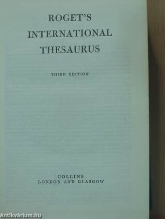 Roget's International Thesaurus