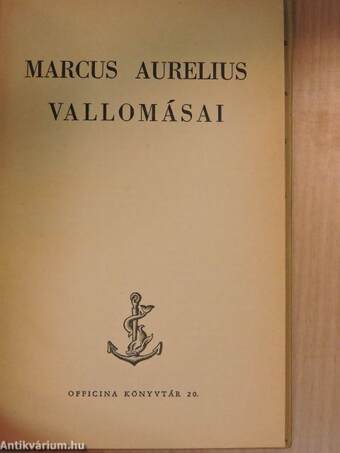 Marcus Aurelius vallomásai