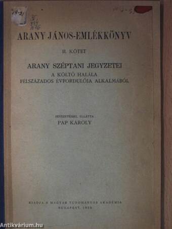 Arany János-emlékkönyv II.