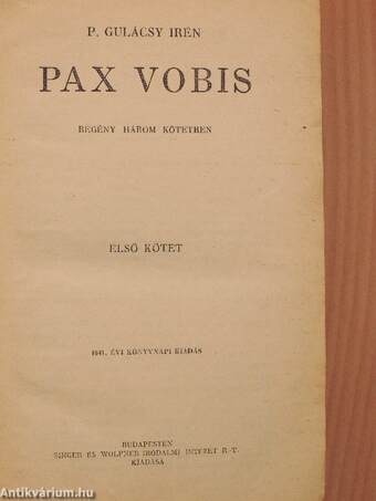 Pax Vobis I-III.