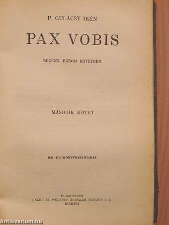 Pax Vobis I-III.