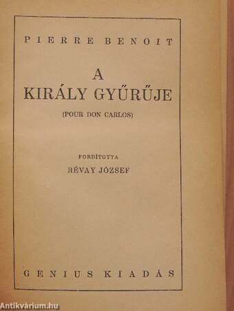 A király gyűrűje