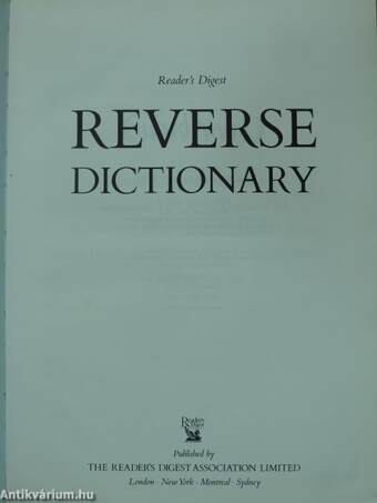 Reverse Dictionary