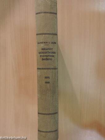 Budapest székesfőváros statisztikai évkönyve 1938