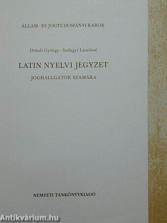 Latin nyelvi jegyzet