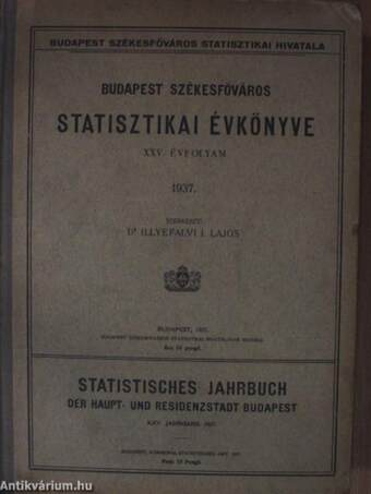 Budapest székesfőváros statisztikai évkönyve 1937