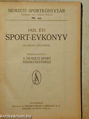 1925. évi sport-évkönyv