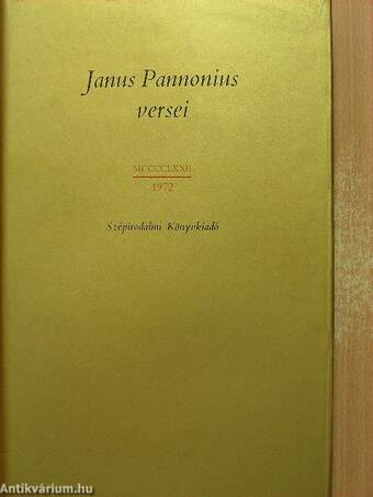 Janus Pannonius versei