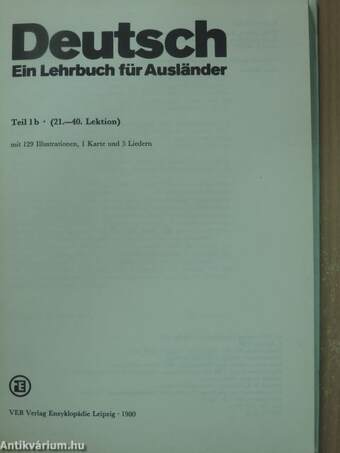 Deutsch - Ein Lehrbuch für Ausländer 1/b