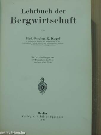 Lehrbuch der Bergwirtschaft