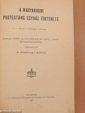A magyarhoni protestáns egyház története