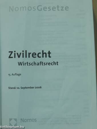 Zivilrecht - Wirtschaftsrecht