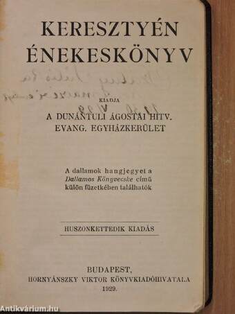 Keresztyén énekeskönyv