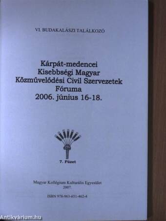 Kárpát-medencei Közművelődési Civil Szervezetek Fóruma 6. Budakalászi Találkozó