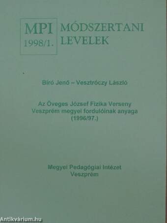 Módszertani levelek 1998/1.