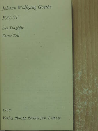 Faust I.