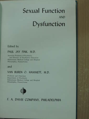 Sexual Function and Dysfunction