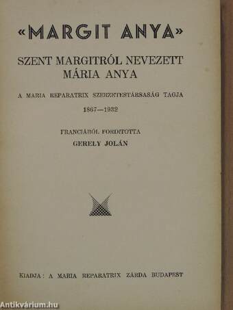 «Margit anya»