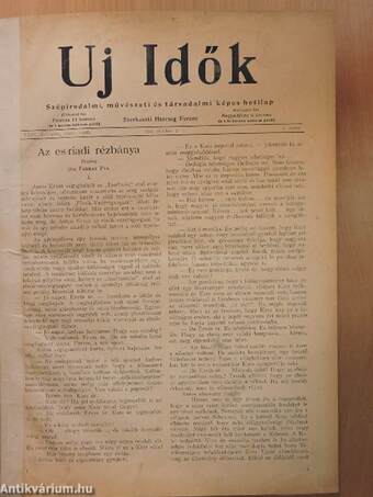 Uj Idők 1917-1918. (nem teljes évfolyam)