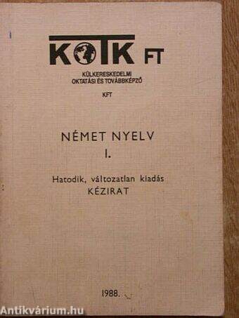 Német nyelv I.