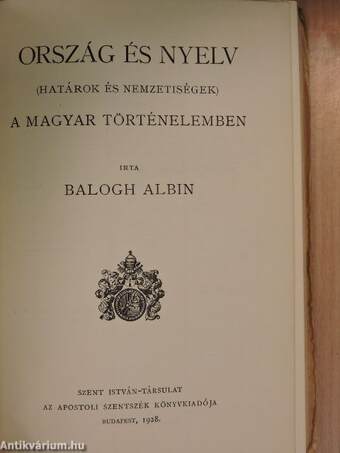 Ország és nyelv (határok és nemzetiségek) a magyar történelemben