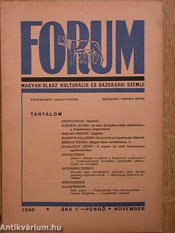 Forum 1940. november