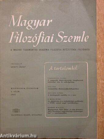 Magyar Filozófiai Szemle 1965/1.