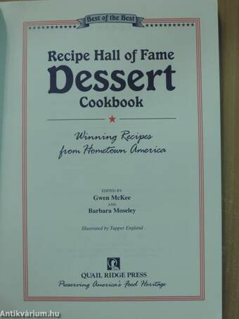 Recipe Hall of Fame Dessert Cookbook