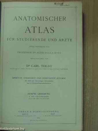 Anatomischer Atlas für studierende und Ärzte V.