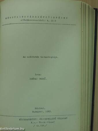 Műszaki lapszemle 1959-1960. (vegyes számok) (3 db)/Edző-, Hőkezelő/Műszaki-tudományos ismeretterjesztő filmek jegyzéke/Az Öntödei napok előadásainak kivonata 1961. szeptember 18-20/II. Magyar Gépipari Hét előadásának vázlatai 1960. május 7-15.