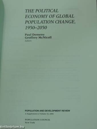 The Political Economy of Global Population Change, 1950-2050